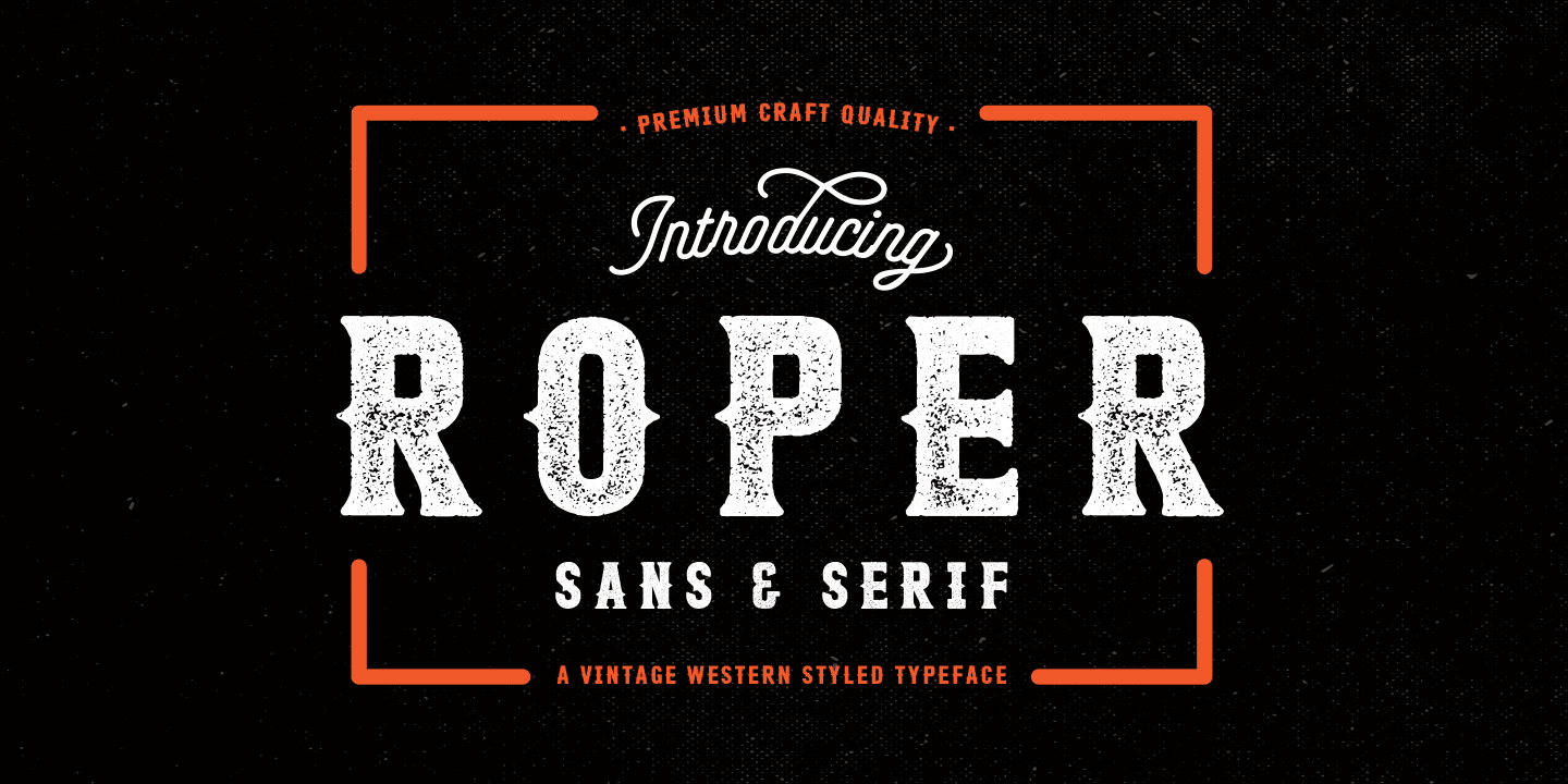 Przykład czcionki Roper Press Heavy Italic